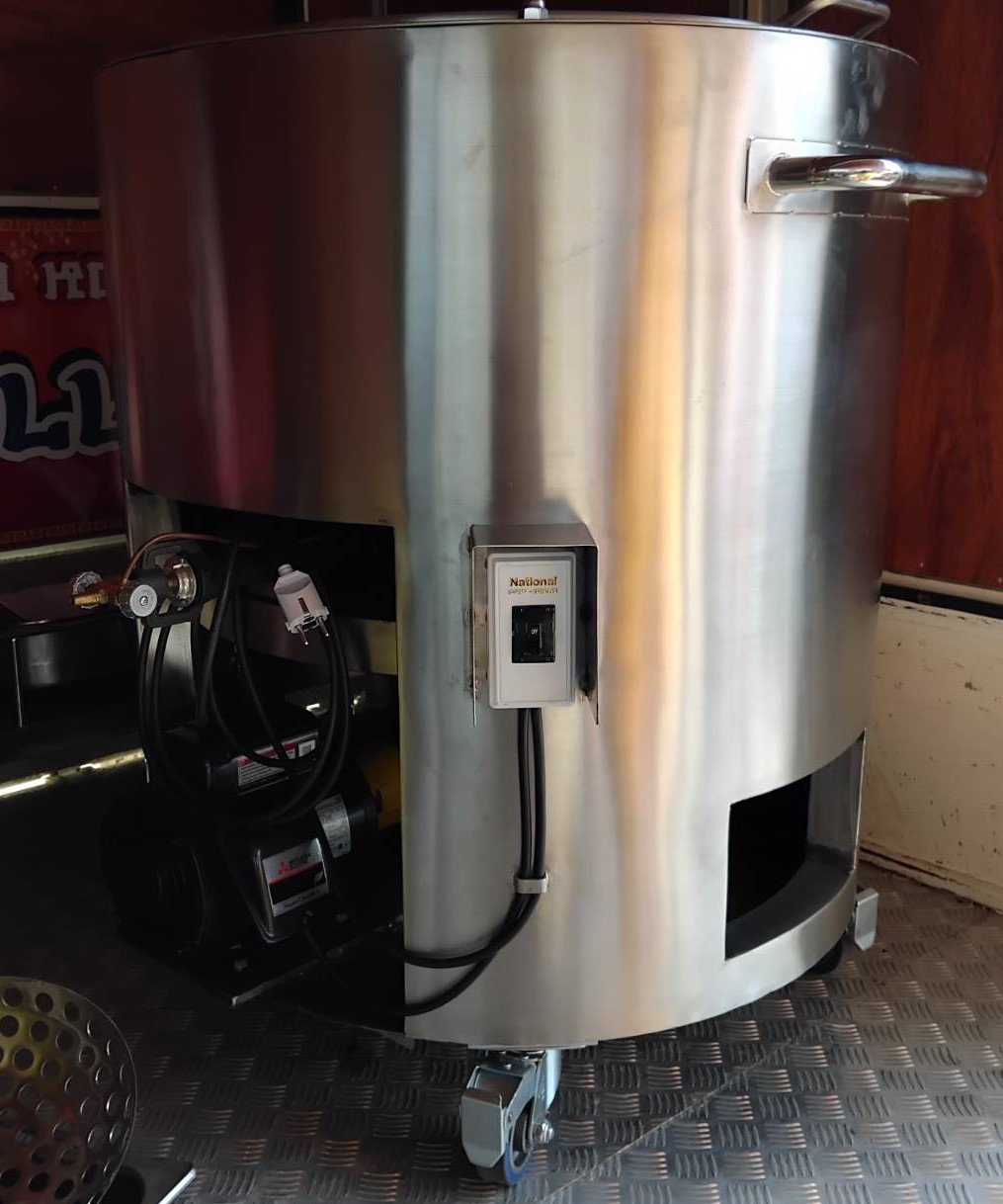 เครื่องคั่วเกาลัดแบบแก๊ส