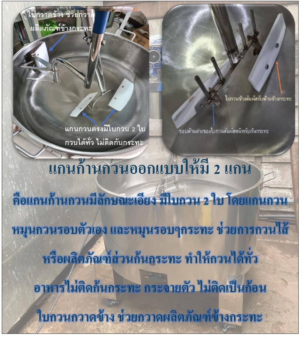 กิตตกานต์ เครื่องกวน ออกแบบแกนกวนเฉพาะ เครื่องกวนไส้