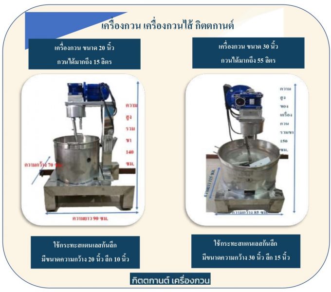 กิตตกานต์ เครื่องกวน เครื่องกวนไส้ เครื่องกวนไส้ขนม เครื่องกวนอเนกประสงค์ กระทะกวนไส้ขนม