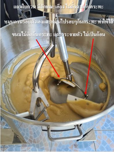 แกนกวนของ กิตตกานต์ เครื่องกวน กวนได้ไส้ไม่ติดกระทะ